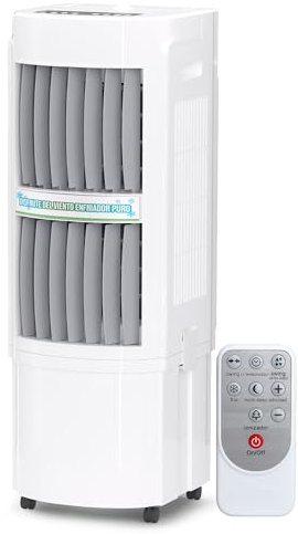 Leduni Aire Acondicionado Portátil con Mando a Distancia 100w con deposito de agua 30L, Bajo consumo ideal para 25-30M³ (Airpro)