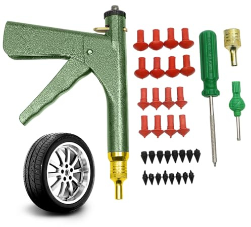 Kit de parche de neumáticos, kit de reparación de neumáticos con enchufes, enchufe práctico profesional de servicio pesado, eficiente y de uso múltiple para pinchazos de y pisos en automóv