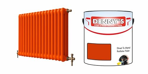 SCOOBYS PAINTS BACK IN THE MIX Direct to Metal Radiator Paint, Heat Resistant, 250ml, Brush-On Application Metallic and solid Colours (Tangoed Orange)
