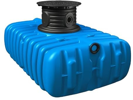 Depósito de Agua para Enterrar 1500 L | Cisterna Recuperador Agua de Lluvia, riego, Vasos de expansión de Piscinas, 210x132x148 cm