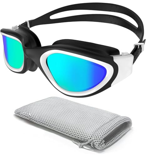 GREATRICH Gafas de Natacion Polarizadas Antiniebla para Hombre y Mujer, Gafas Piscina Hombre Adulto Impermeables con Protección UV y Visión Panorámica, Ajustables y Cómodas, para Natación en Exterior