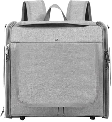 Xiuganpo Panier de Vélo pour Animaux de Compagnie, Panier de Vélo Extensible de Grande capacité pour Chiens Chats avec Support de Guidon à Dégagement Rapide, Tissu Oxford, pour Les (Gray)