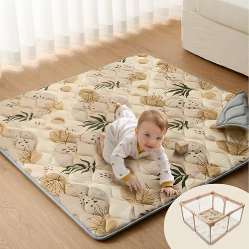 Blissful Diary Krabbelmatte Baby Spielmatte 127x127cm Krabbeldecke für Baby