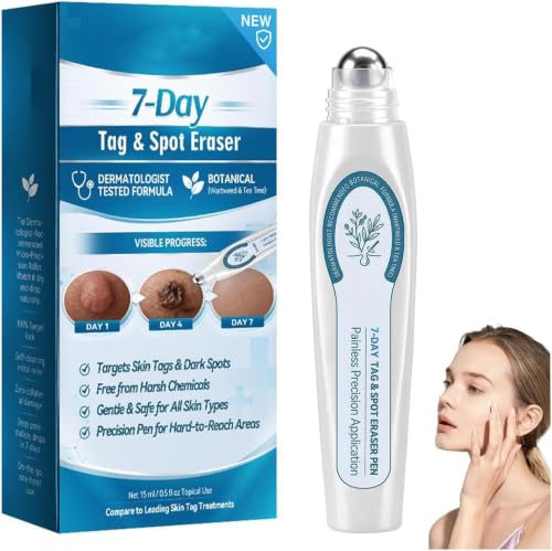 Picdo Skin Tag Remover, 15 ml Picdo Tag and Spot Eraser, Skin Tag & Dark Spot Remover, Precisionsrollerdesign, Snabbtorkande daglig hudvård för ansikte och kropp