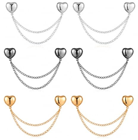 6pcs Magnet Clothing Pins, Metal Magnetic Clothing Clips | Strong Magnet Pin Button Clips for Fixing Hem of Hijab Clothes Cardigan Trouser Long Pants Cuff Legs Sleeves of Shirts
