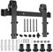 YRHome Système de porte coulissante 183 cm Rail en bois Porte coulissante Porte coulissante Noir Charge max. 130 kg en métal Porte intérieure pour portes coulissantes pour 35 mm à 45 mm d'épaisseur