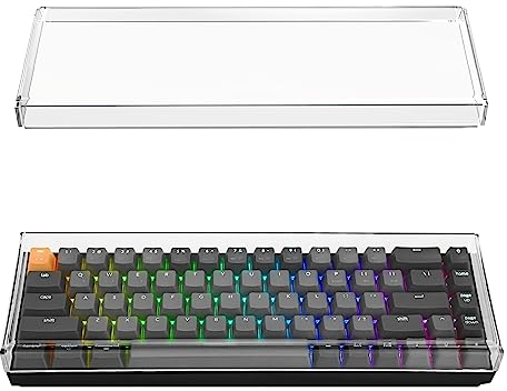 Geekria Tenkeyless TKL Tastatur-Staubschutz, klare Acryl-Tastaturabdeckung für 65% kompakte 68-Tasten-Computer-mechanische Gaming-Tastatur, kabellose tragbare Tastatur, kompatibel mit Keychron k6 68