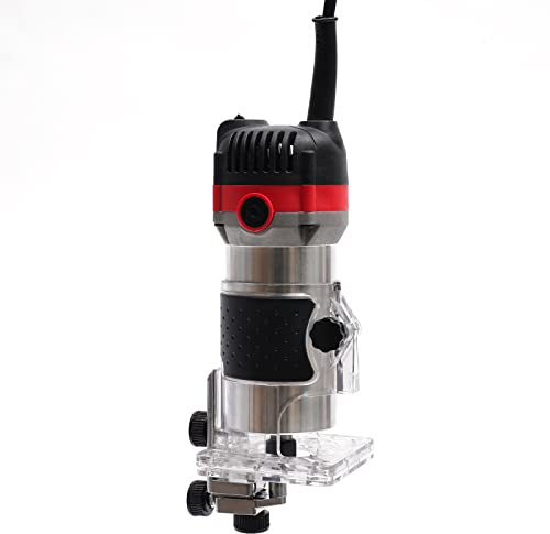 Fresa professionale per bordi da 800 W, fresatrice per legno, utensile elettrico con una sola mano, 6,35 mm, per smussatura, foratura, finitura superficiale, taglio curvo, teloni