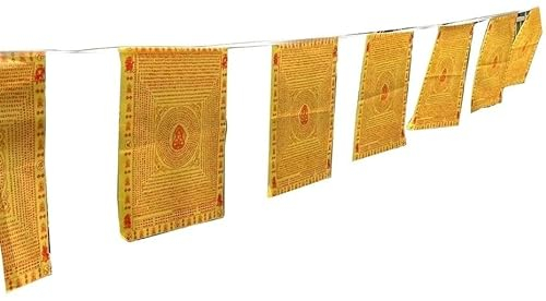 InDmar Outdoor-Flaggen, Gebetsfahnen, Tibet-Flagge, Shurangama-Mantra, Tianma-Banner, Sanskrit-Volltext, Tibet-Fengma-Banner (5,5 m, 10 Stück (30 x 35 cm)) (Color : B)