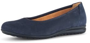 Gabor Damen Klassische Ballerinas, Frauen Flats,Leichte Mehrweite (G),klassisch elegant,Ballerinen,Halbschuhe,Sommerschuhe,Blue,35 EU / 2.5 UK