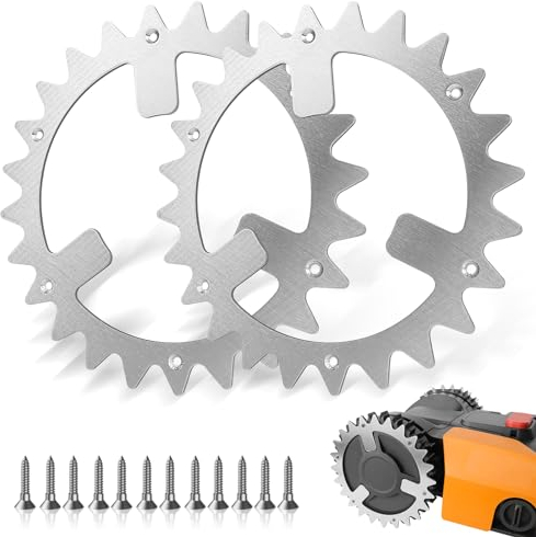 Edelstahl Mähroboter Spikes für Worx Landroid WR141E / WR142E / WR143E / WR165E / WR167E Mähroboter, Traktionsverbesserung für Roboter-Edelstahl Schrauben für Zubehör Off-Wheel-Räde, Radgröße 210 mm