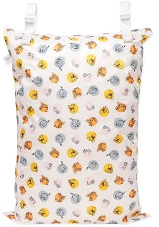 Bumkins Disney Waterproof Hanging Wet Bag Large for Baby, Laundry, Dirty Clothes, Travel, Swim Suit, Cloth Diapers, Pool, Towels, Daycare, Beach, Zip Reusable Bag, Vacation Packing, XL Winnie the Pooh