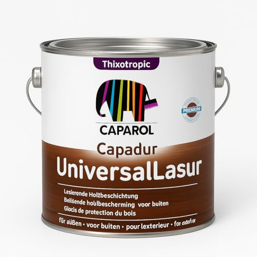 Caparol Capadur UniversalLasur, Impregnante, Vernice Protettiva per Legno da Esterno, Trasparente Thixotropic, 1 L