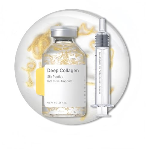 Sérum visage aux peptides de collagène, ampoule intensive aux peptides de soie, lissant les ridules, peau d'apparence lisse, pour une peau d'apparence jeune