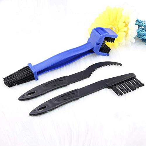 Motorcycle & Bike Chain Cleaner Tool Set Bicycle Chain Gears Maintenance Cleaning Brush Kit for All Type Chain Gears (3 Kinds)