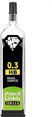 0.3mm HB Bleistiftminen, Bruchfeste Bleistiftmine für Automatische und Mechanische Bleistifte 30 pro Tube, 1 Röhren (30 Stück)