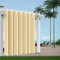 Comlax Cortinas para exteriores con ojales impermeables, 254 x 245 cm, extraanchas, color beige, para exteriores, protección visual para porche, pérgola, jardín, puerta corredera/cenador, 1 unidad