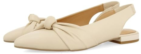 GIOSEPPO Ballerine in Pelle Nera con Nodo per Donna IBALLE, Biancaneve, 39 EU