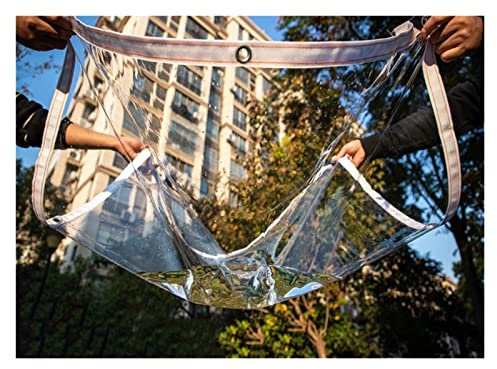 ELZEM Abdeckplane Plane Transparent PVC Schutzplane Terrassen Windschutz Zeltplane,Allzweckplane Regenschutz Für Balkon Glas Klare wasserdichte Tarps Für Gartenmöbel(2.5x5m)