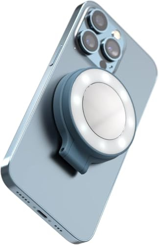 ShiftCam SnapPocket Light – selfie-LED-ringlampa med fyra ljusstyrkeinställningar och inbyggt batteri, magnetfästet snäpper fast på alla telefoner, design med