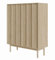 Selsey Kommode Aufbewahrungsschrank 2 Türen 100 cm Schrank Schubladenschrank Push to Open Hoch Holzbeine Eiche Geölt Neksto