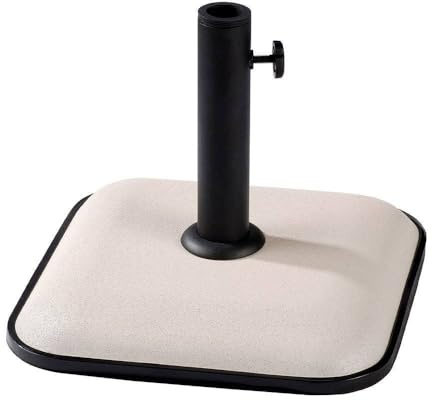Marbueno Base Sombrilla Cuadrada Cemento 35X35X5,2 cm 11KG Blanco Jardin, Piscina y Terraza 10457
