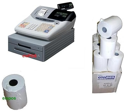 Thermal Till Rolls to Fit Casio TE-100, TE100, TE 100 Cash Register (20 Rolls)