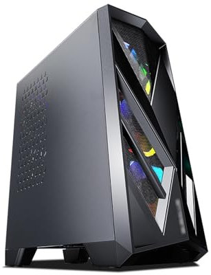 Caja De Computadora De Torre Media ATX, M-ATX, ITX, Caja De Computadora De Escritorio, Soporte De GPU Vertical, Panel Lateral De Vidrio Templado