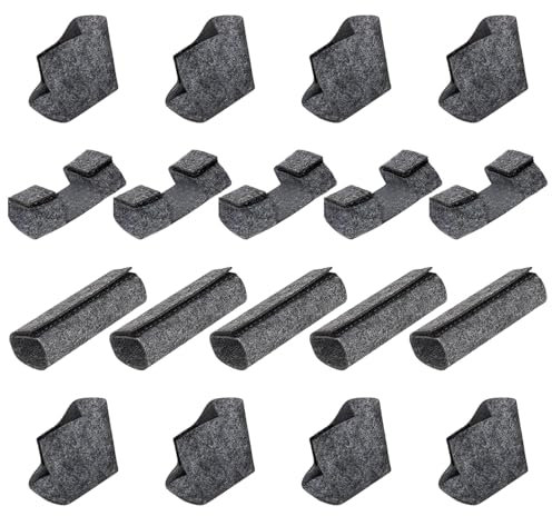 Arroopu Chair Foot Covers - Felt Beer Bench Leg Protectors Set of 18,Furniture Feet Grippers Caps Pads Glides Covers for Hardwood Tile Carpet Living Room Bedroom Kitchen