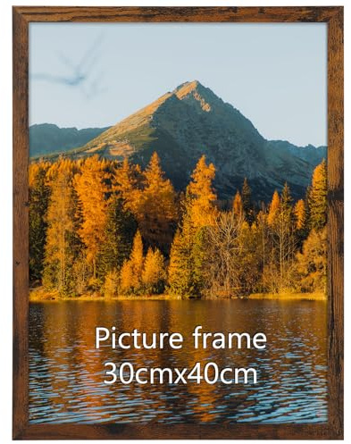 Vasemouh Brown 30x40cm Photo Frame, Vintage MDF Wooden Picture Frame for Living Room, Bedroom and Office, Wall Hanging Vertical or Horizontal, Single