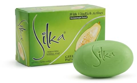 Silka Jabón Herbal de Papaya Verde - Cuidado Corporal Suave - 135g