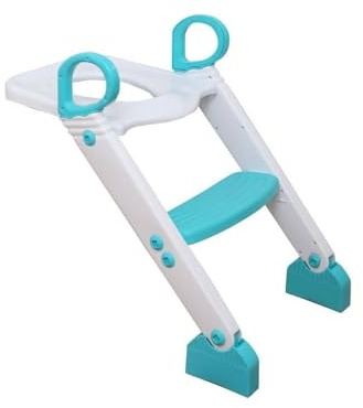 Dreambaby Step-Up Potty Training Toilet Topper - 2-Level Adjustable - Aqua-Model G6015, Aqua/White, 1 Count (Pack of 1)