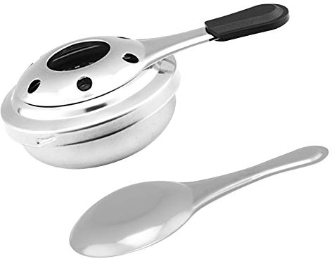 Alcohol Burner, Fondued Burner, Portable Fondued Stove, Gel Alcohol Burner, Stainless Steel, 15.5 x 9.5 x 4.5 cm