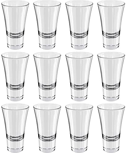 Wellgro 5,7 cl shotglas – 5,2 x 8,8 cm (Ø xH) – klart glas – stabilt – Made in Italy, antal: 12 stycken