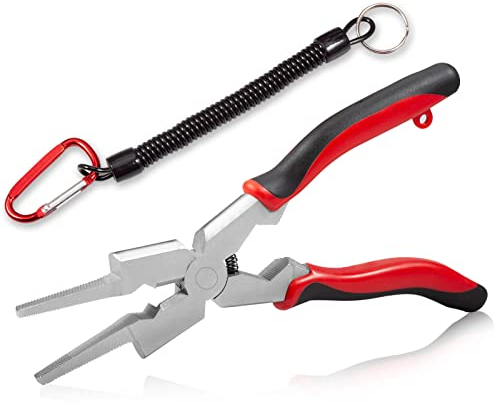 SPEEDWOX MIG - Alicates de soldadura de 8 pulgadas, alicates de núcleo MIG con cordón antipérdida, herramientas de soldadura para raspar salpicaduras, agarre de dibujo, boquilla de alambre, extracción