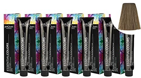 PostQuam - Pack de 6 Tintes de Peluqueria Profesional de Elevado Poder Cubriente | Tinte Permanente 100% Cobertura de Canas Garantiza Color Natural Uniforme y Duradero - Más de 90 Colores Disponibles