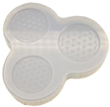 Chooseyours11 Einkaufswagenchip/Münze Blume des Lebens Silikonform - Einkaufswagenlöser zum Selbermachen, Schlüsselanhänger Token | Chip für Einkaufswagen Trolley