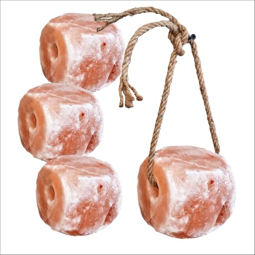 Mountain Royale | Salzlecksteine | 4 Stück | Lecksteine aus Himalaya Salz für Pferde | Naturbelassenes Kristallsalz | Fördert das Wohlbefinden | Ideale Ergänzung für den Mineralhaushalt