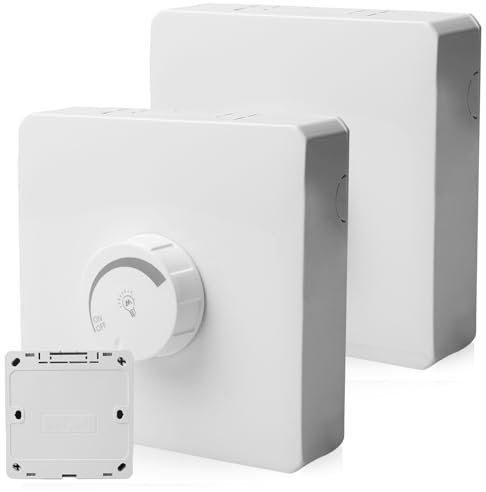 WIYETY Interrupteur variateur LED blanc : panneau de contrôle de luminosité rotatif, interrupteur normal, interrupteur mural, variateur rotatif de coupure de phase, interrupteur mural pour lampes LED