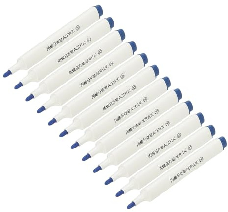PATIKIL Acrylic Paint Marker Pens, 12Pcs Bold Tip Paint Pen Waterproof Water Based for Rock Painting Wood DIY Craft Glass Ceramic Canvas, Dark Blue