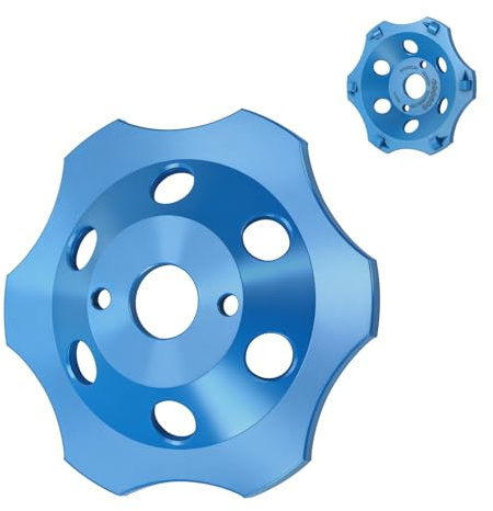 TALOEYH - PKD PCD Diamantschleiftopf 125mm x 22,23mm, Hochleistungs-Schleiftopf für Winkelschleifer, Schleifscheibe Schleifteller für Beton, Estrich & robuste Beschichtungen (6 Segmente)