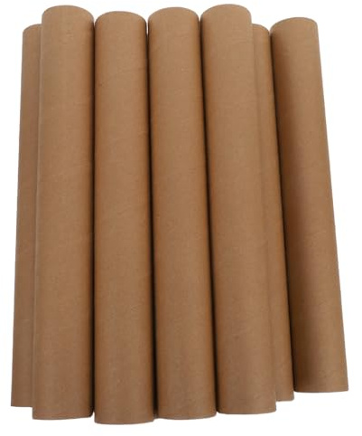 NOLITOY 10 Tubi per Poster con Tappi in Cartone Kraft Rotondo Tubo per Spedizioni Artistiche e Imballaggio Cilindrico da 40 CM per Protezione e Trasporto Sicuro di Disegni e Canne da