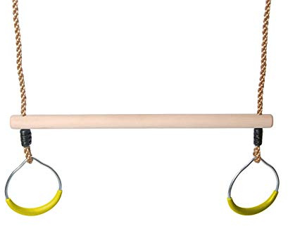 OTITU Anneaux d'escalade pour Enfants pour Balançoire De Jardin Enfants, Balançoire De Jeu Balançoire - Anneaux De Gymnastique en Corde pour Enfants Anneaux De Gym Jaune
