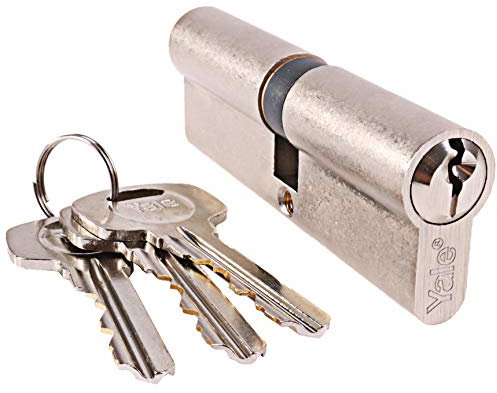 Yale 6 Pin Euro Double Profile Cylinder (35:10:45, Nickel)