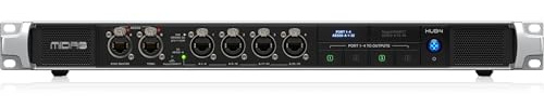 Midas HUB4 Monitor System Hub con 4 porte PoE per mixer personali o Stage Box compatibili, 48/44,1 kHz AES50 In and Through, StageConnect e uscita analogica a 16 canali