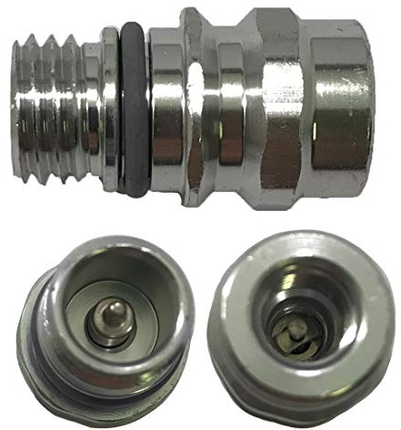 Sherco-Auto OE Style High Side Port Adapter R-134a A/C Service Schrader Valve Primary Seal Fitting W/Replaceable Valve Cores - Each - Made in USA
