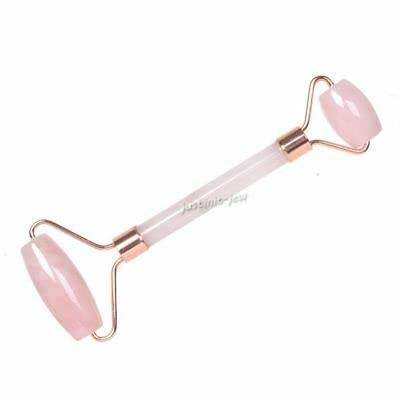 Natural Gemstone Roller Facial Massage Tool Crystal Anti-Aging Therapy - (Stone:Rose Quartz)