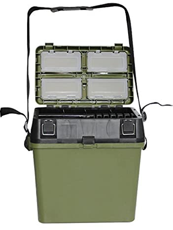 33 * 20 * 37 cm Kann mit Ihnen getragen Werden oder auf Einer dicken Fischeimerbox sitzen Köderhaken Zubehör Angelgerätebox