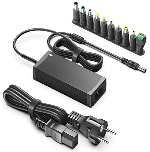 HKY Universal-Ladegerät, tragbar, 12 V, 3500 mA, Netzteil 3,5 A, 3,33 A, 3 A, 2,5 A, mit 11 Tipps für LED-Streifen, USB-Hub, FritzBox, WLAN, Drucker, Telekom, Speedport, TV-Box, CCTV-Kamera