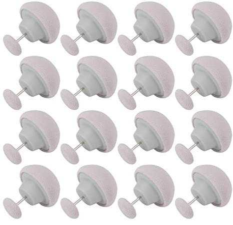 Hebillas Clip para Sábanas, 16 Piezas Clip Fijación Sábanas Edredón Cama Aguja Tela Forma Hongo Fijador Edredón Plástico Sujetadores Botón Edredón, Mueva Accesorio (Gris)